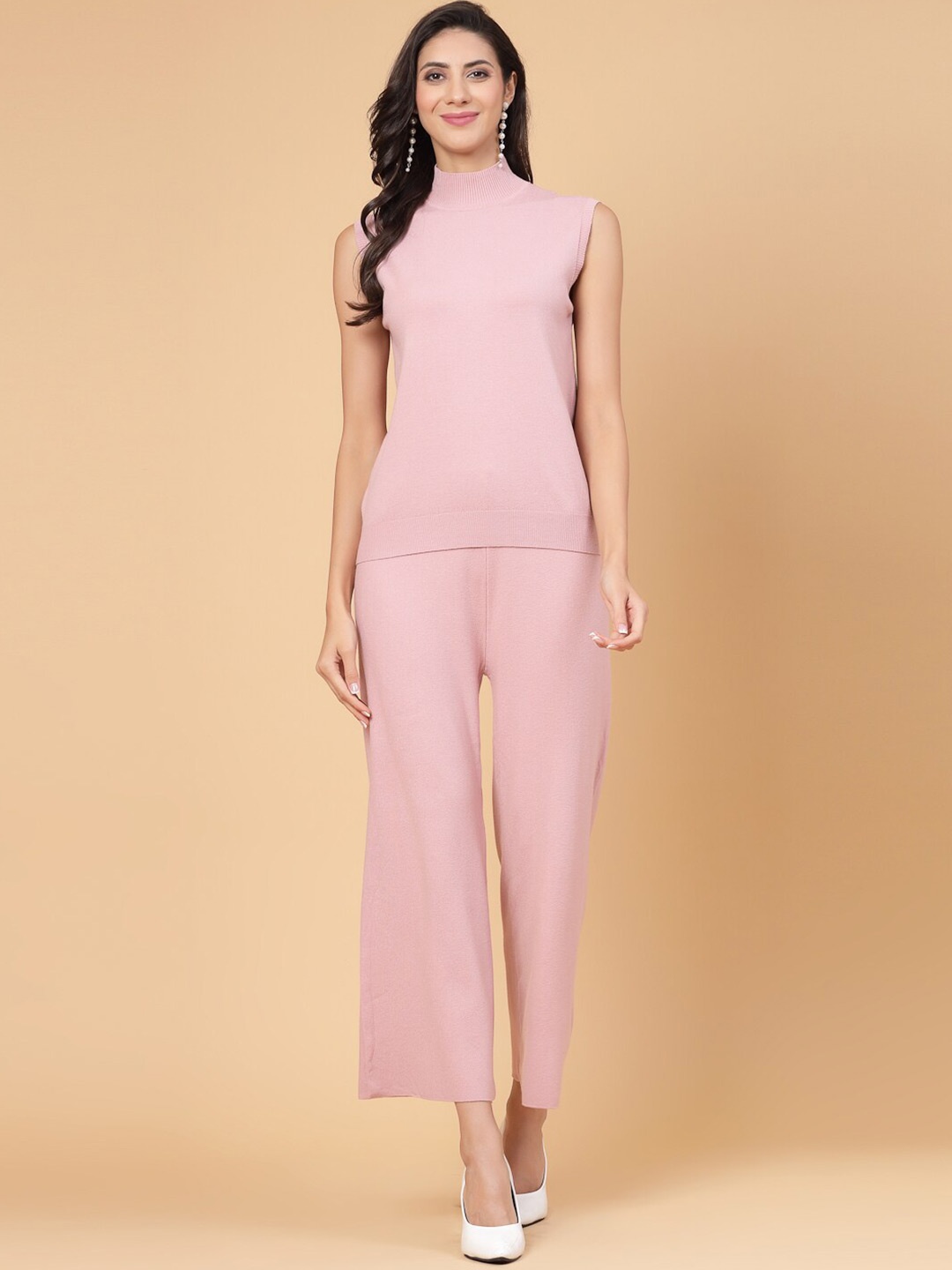 

Mafadeny Pure Cotton Top With Shrug & Palazzo, Peach