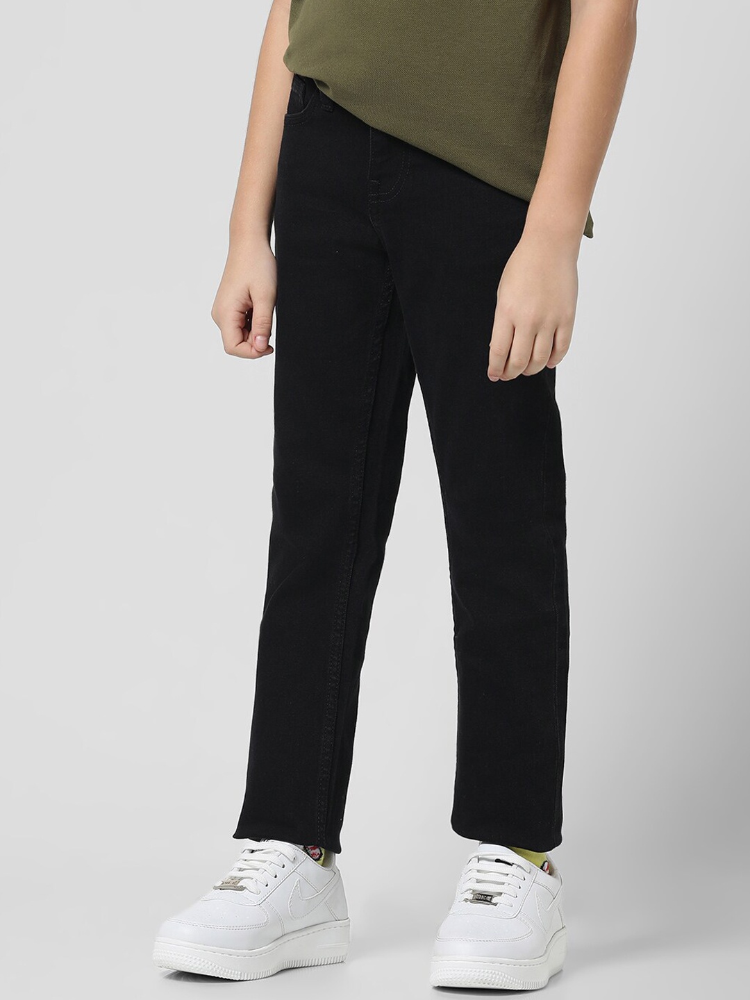 

Jack & Jones Junior Boys Clark Regular Fit Mid-Rise Cotton Jeans, Black