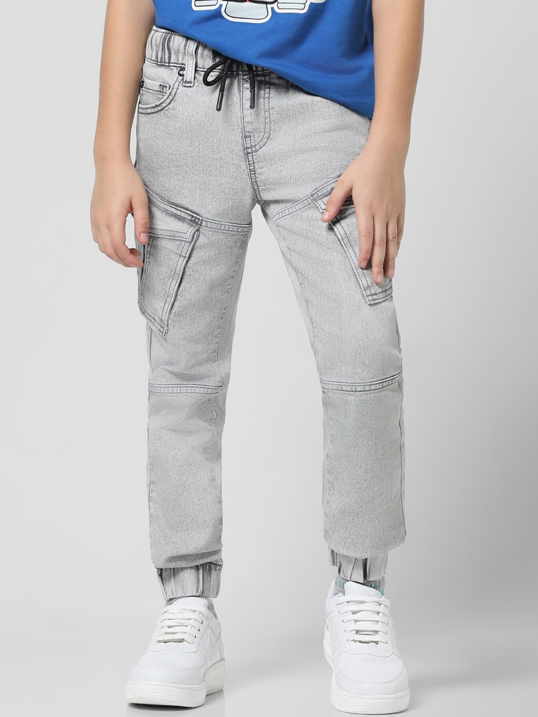 

Jack & Jones Junior Boys Relaxed Fit Heavy Fade Stretchable Jeans, Grey