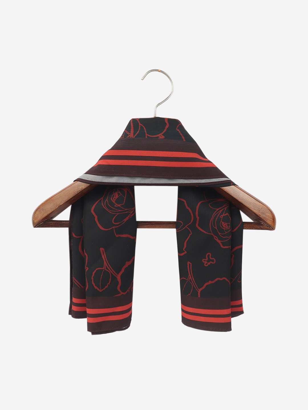 

Beau Design Women Floral Printed Scarf, Rust