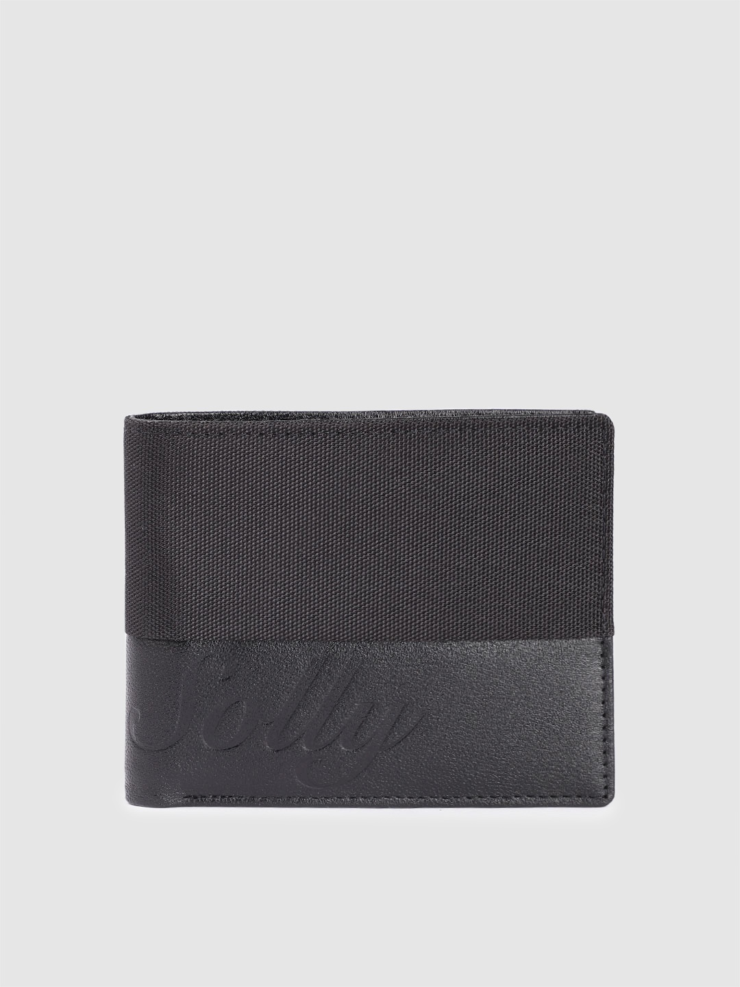 

Allen Solly Men Textured Leather Two Fold Wallet, Black