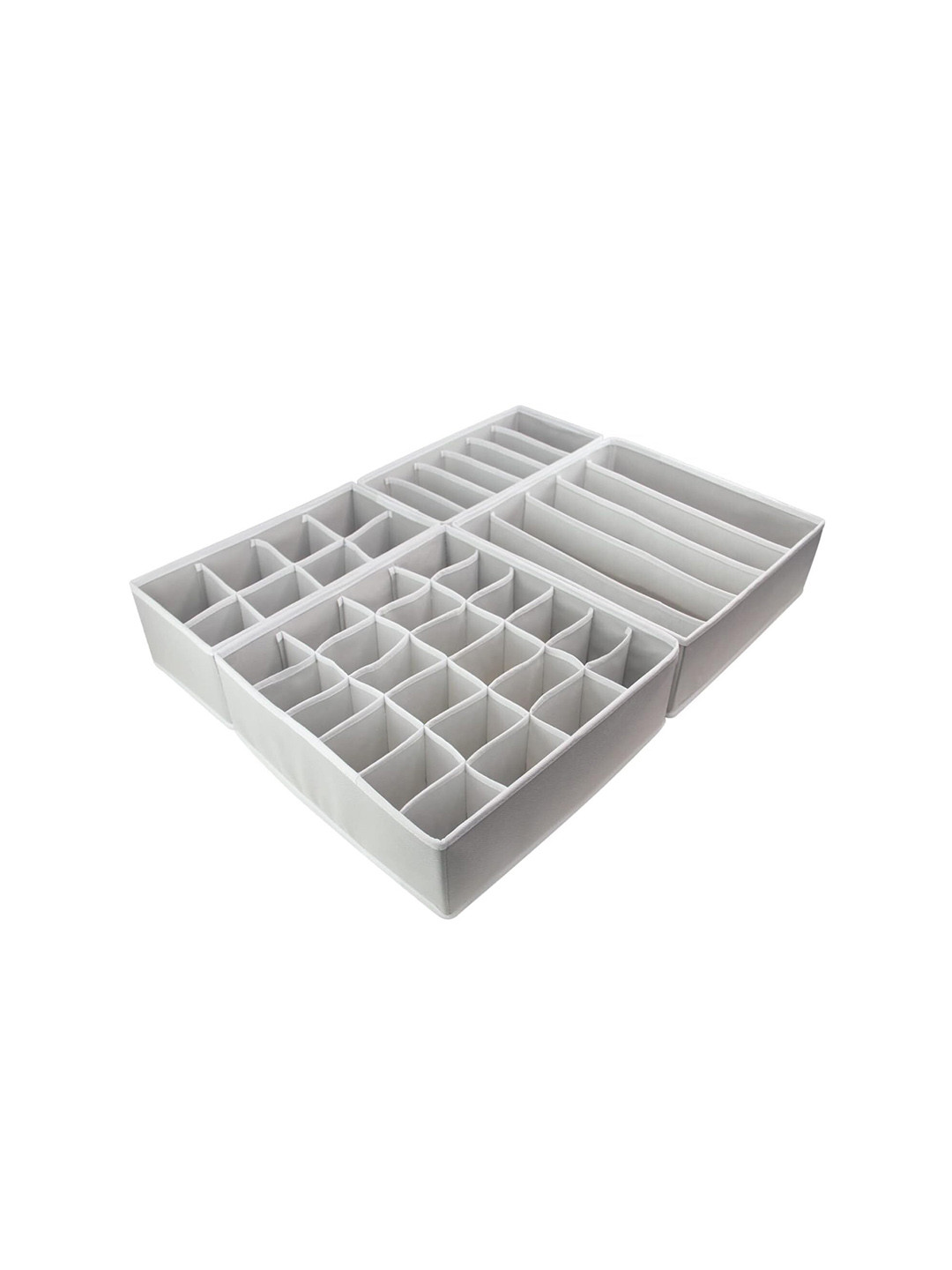

HOUSE OF QUIRK Grey 4 Pieces Foldable Storage Organisers