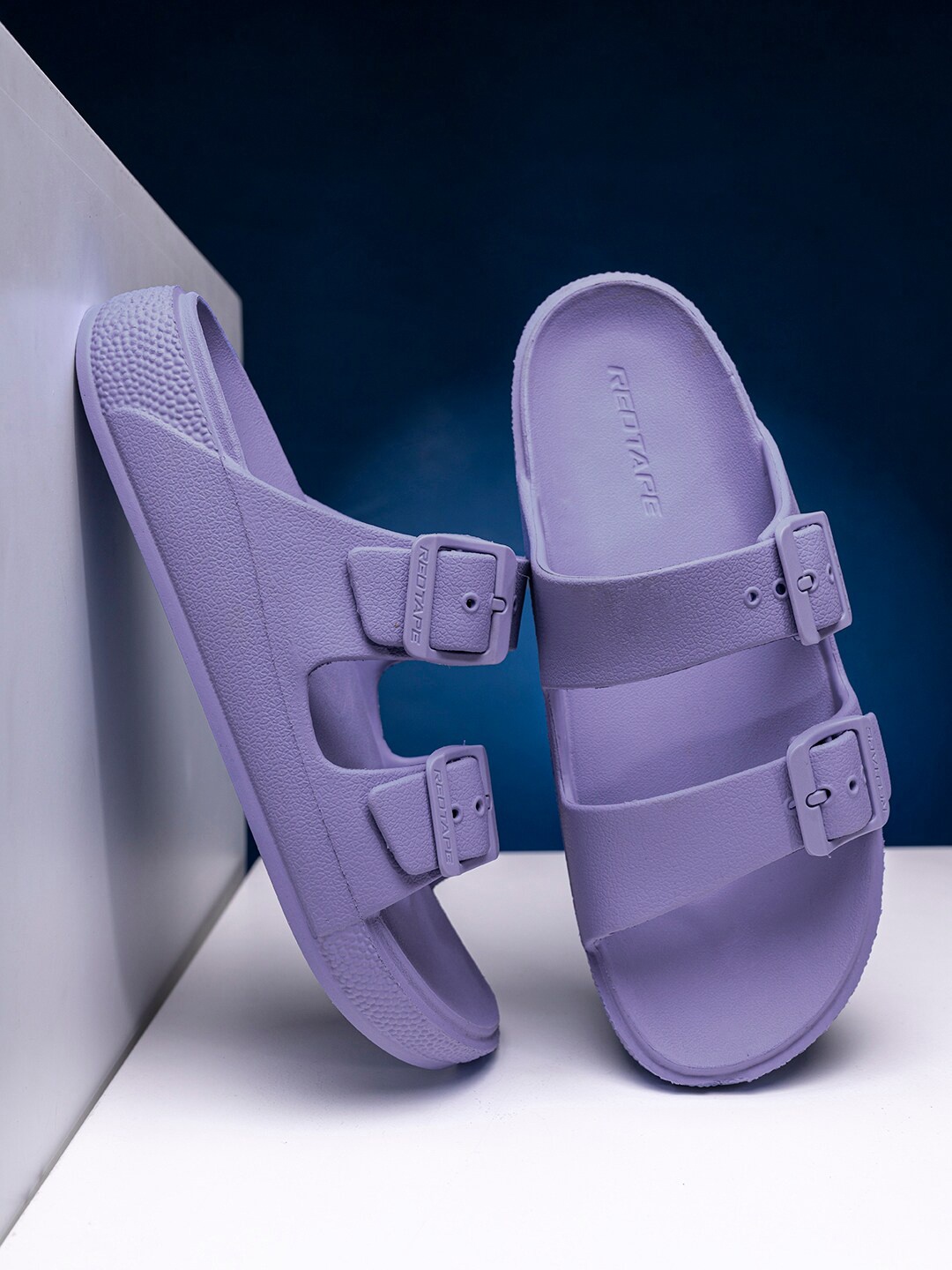 

Red Tape Women Buckle Detail Sliders, Lavender