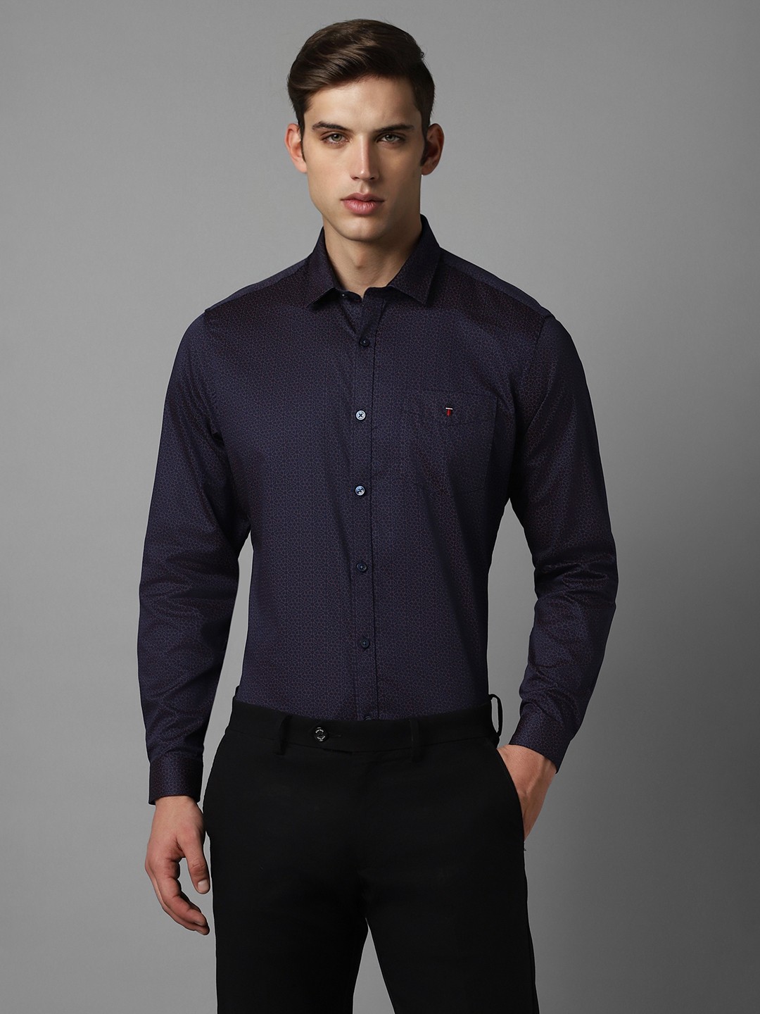 

Louis Philippe Sport Men Navy Blue Slim Fit Opaque Formal Shirt