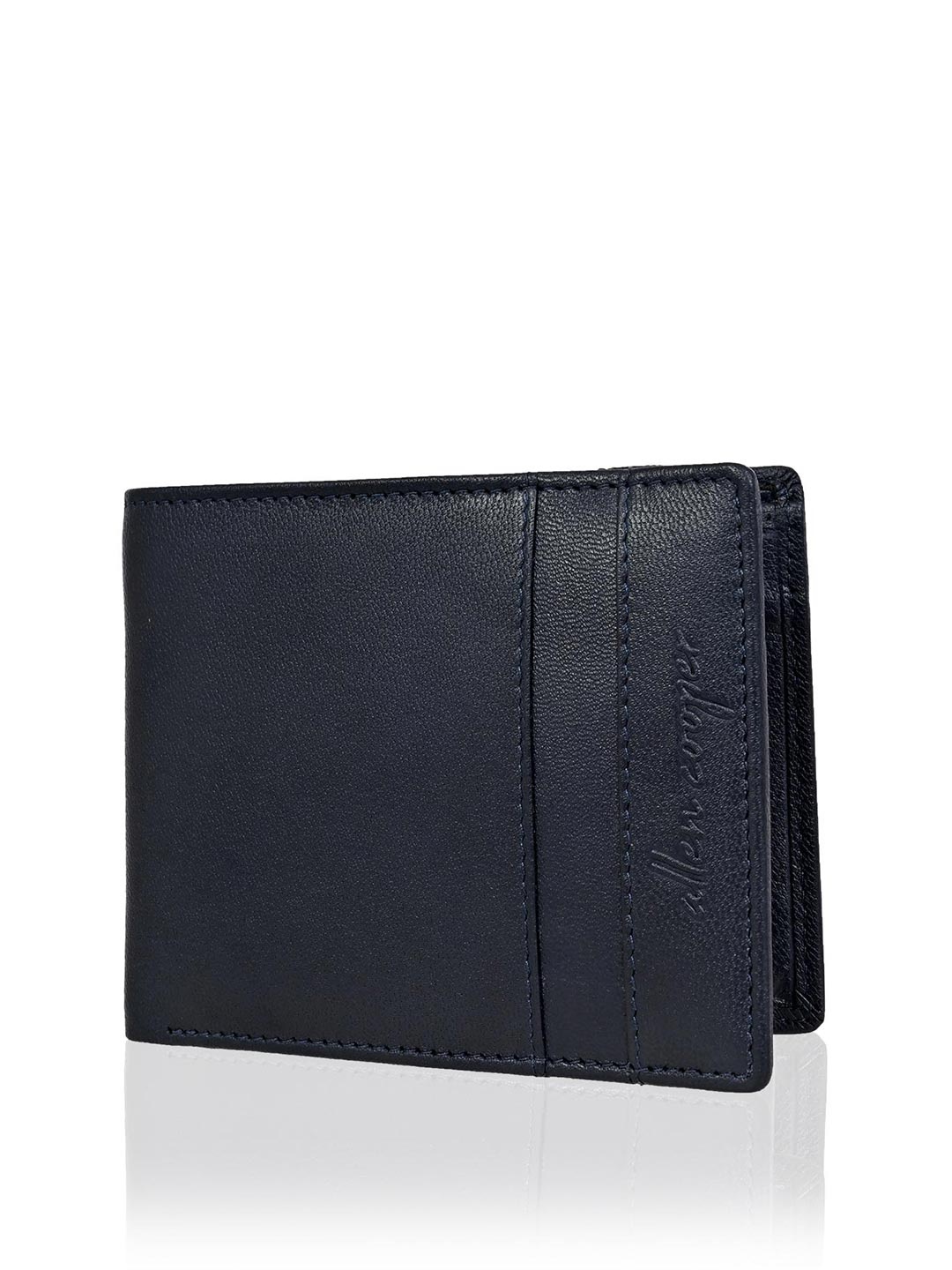 

Allen Cooper Men Leather Two Fold Wallet, Blue