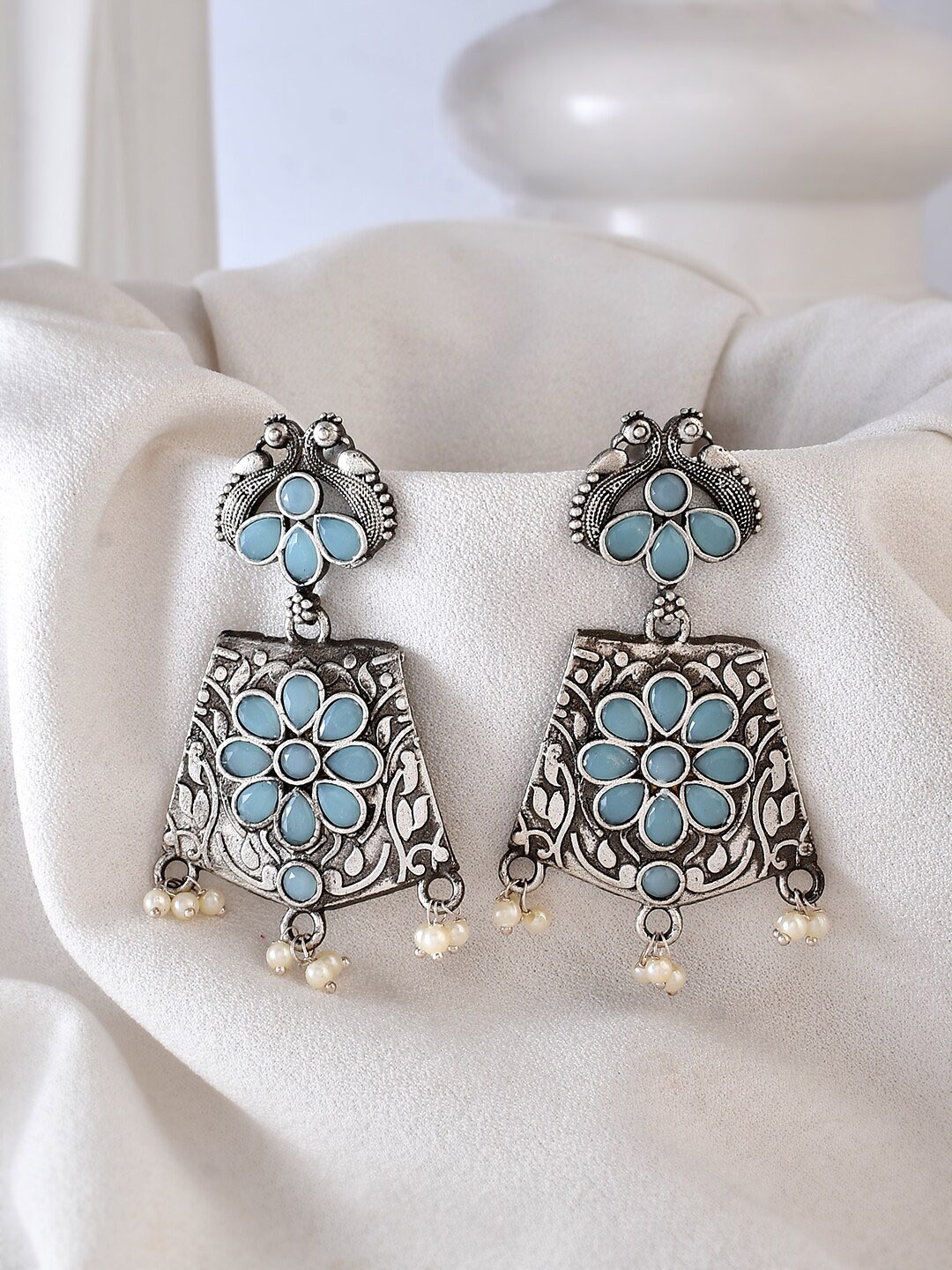

DASTOOR Contemporary Drop Earrings, Silver