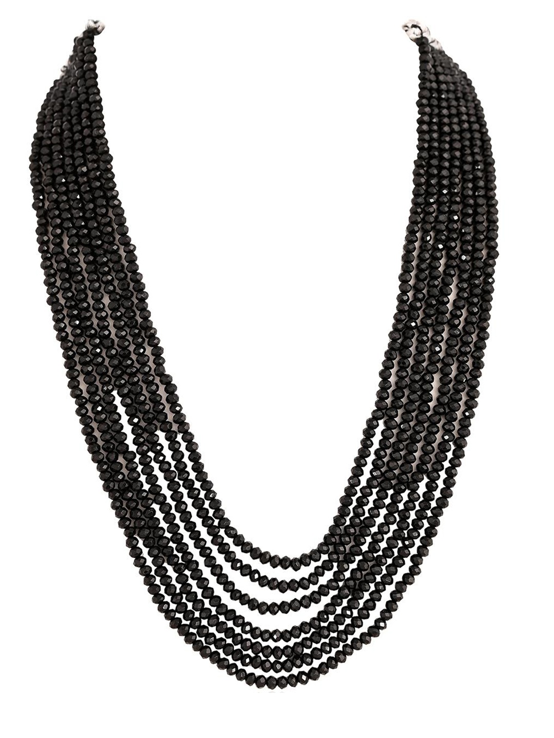 

RATNAVALI JEWELS Onyx Layered Necklace, Black