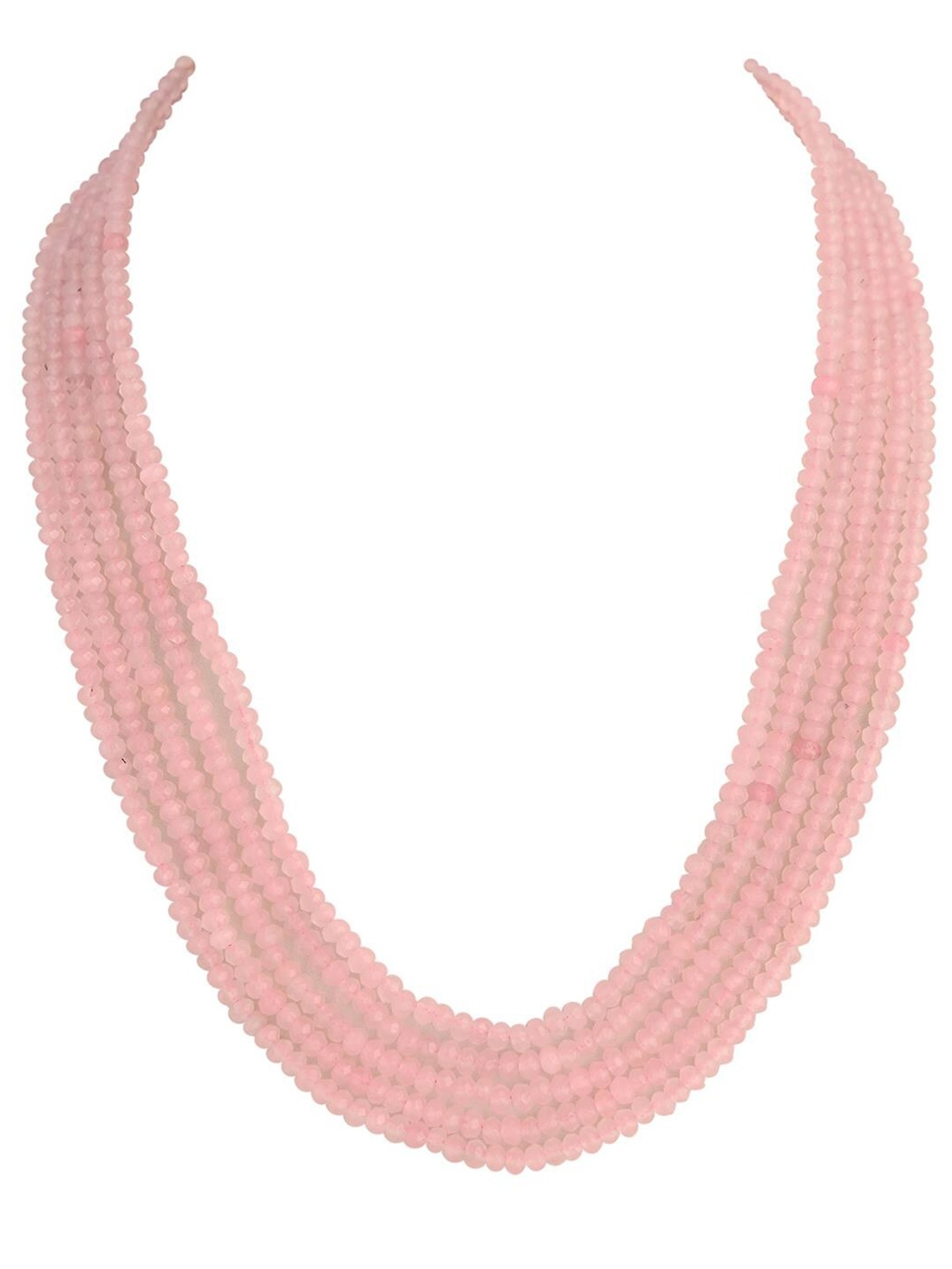 

RATNAVALI JEWELS Onyx Layered Necklace, Fuchsia