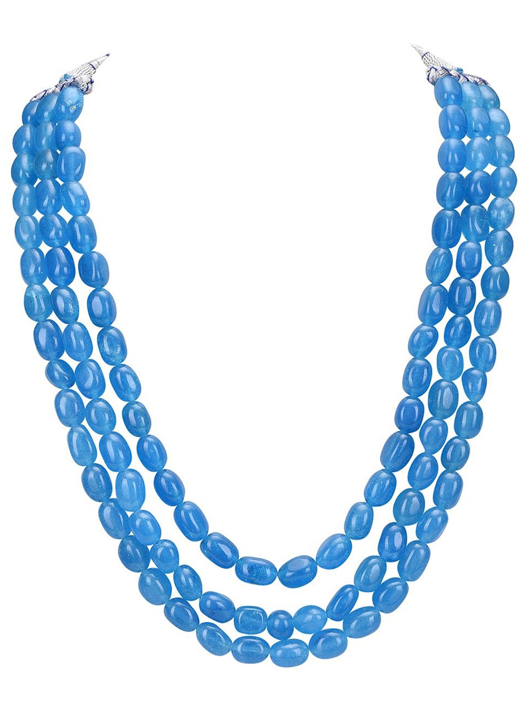 

RATNAVALI JEWELS Quartz Studded Layered Necklace, Blue