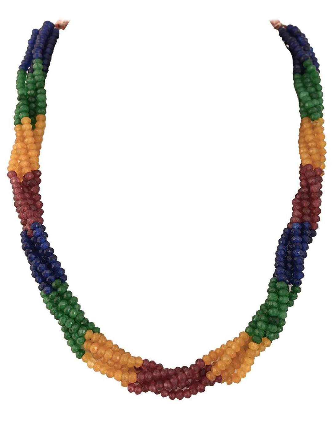 

RATNAVALI JEWELS Onyx Layered Necklace, Green