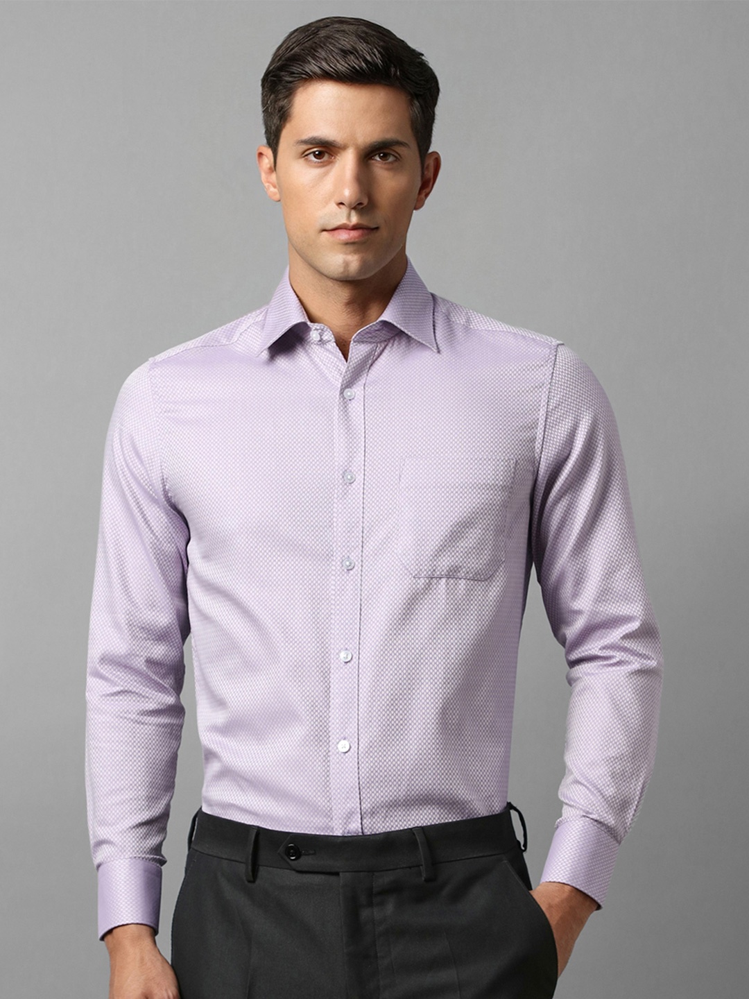 

Louis Philippe Men Purple Opaque Formal Shirt