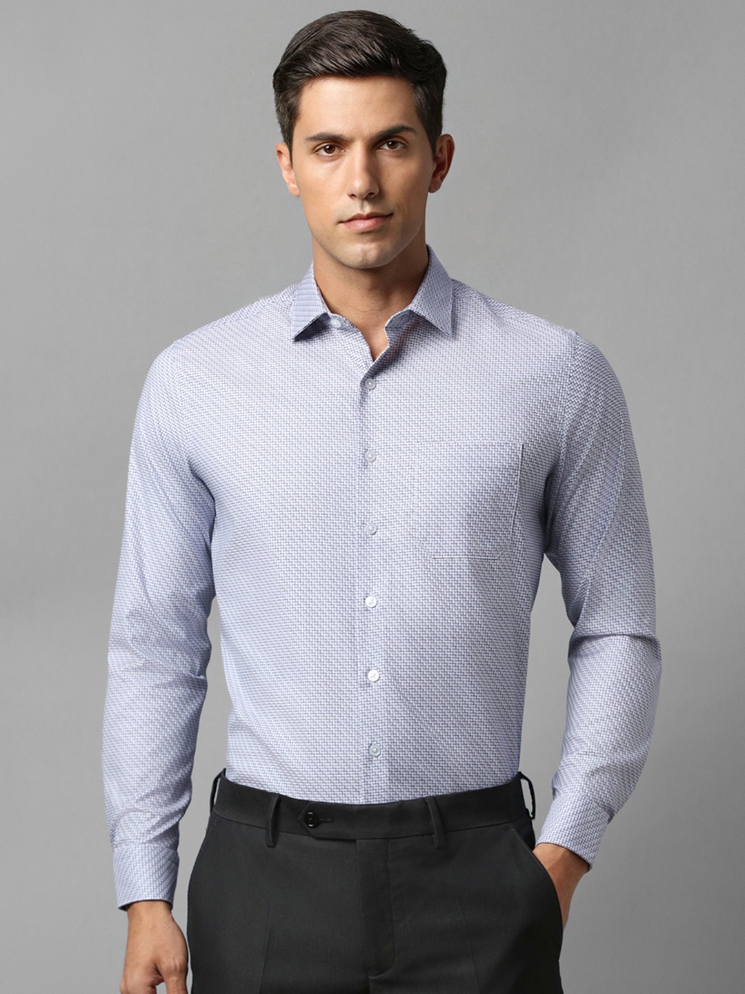 

Louis Philippe Men Blue Slim Fit Opaque Formal Shirt