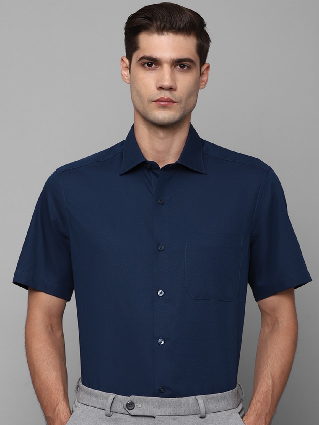 

Louis Philippe Pure Cotton Opaque Formal Shirt, Blue