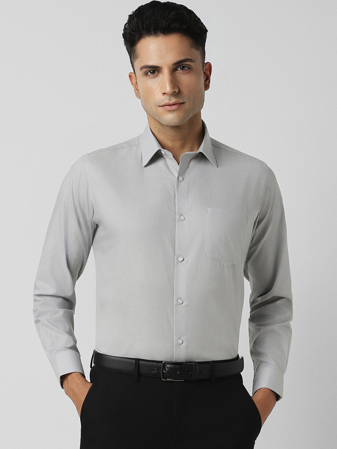 

Van Heusen Spread Collar Pure Cotton Formal Shirt, Grey