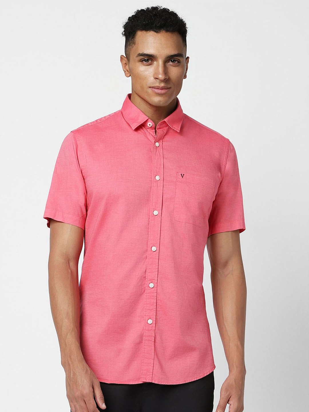 

Van Heusen Sport Slim Fit Pure Cotton Casual Shirt, Pink