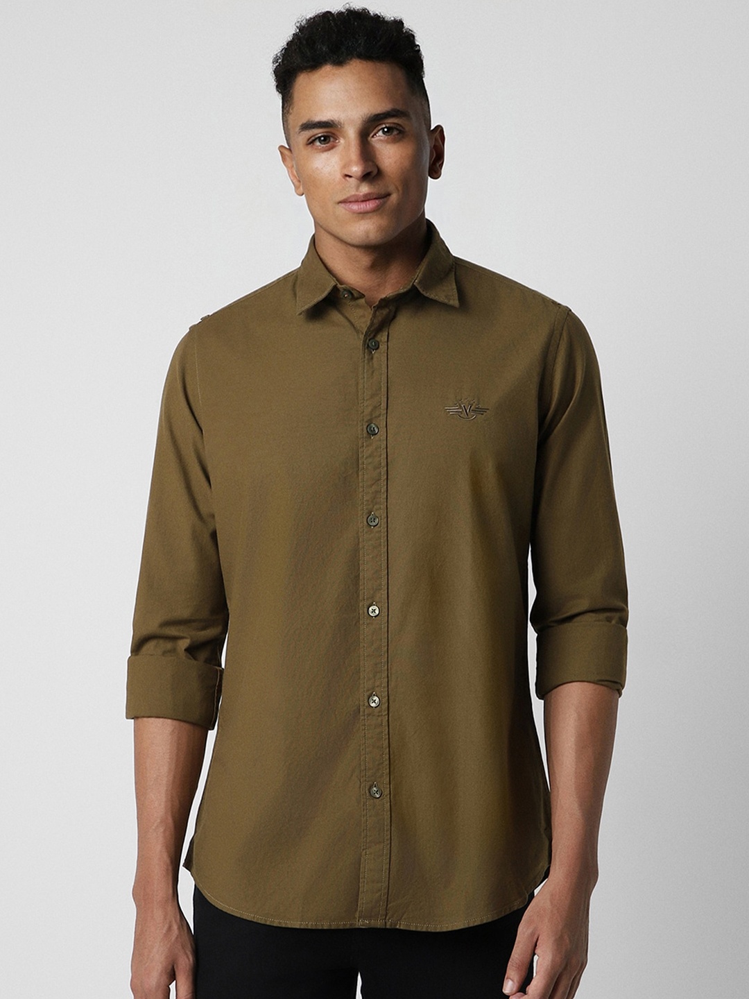 

Van Heusen Sport Spread Collar Slim Fit Casual Shirt, Brown