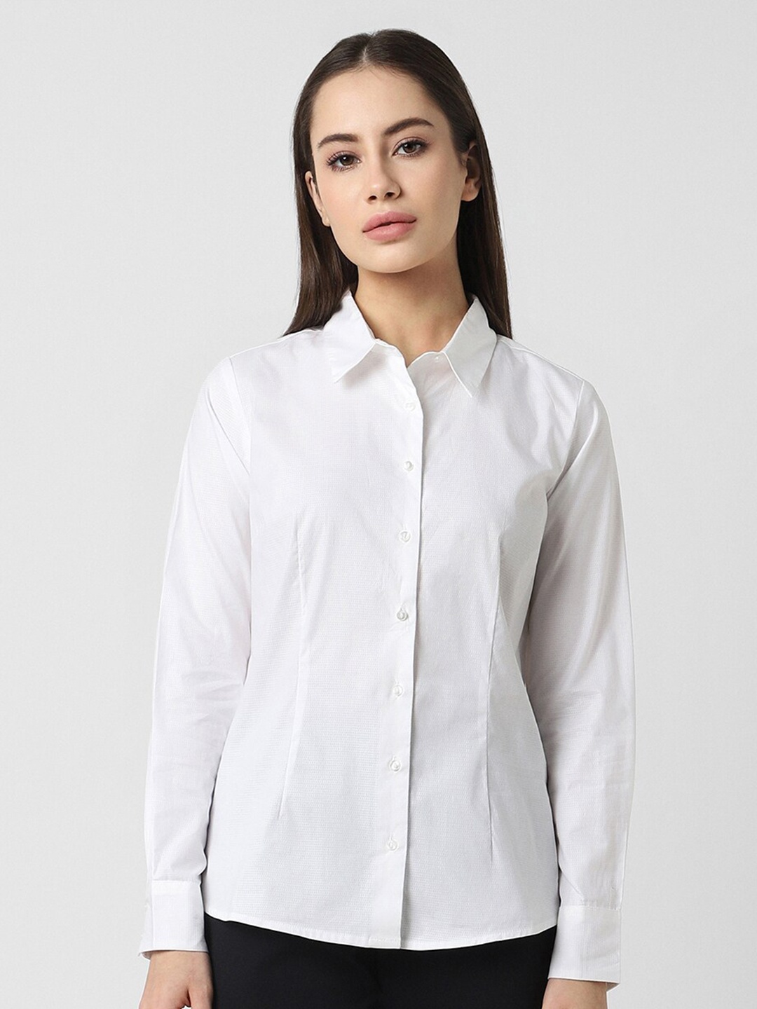 

Van Heusen Woman Spread Collar Formal Shirt, White