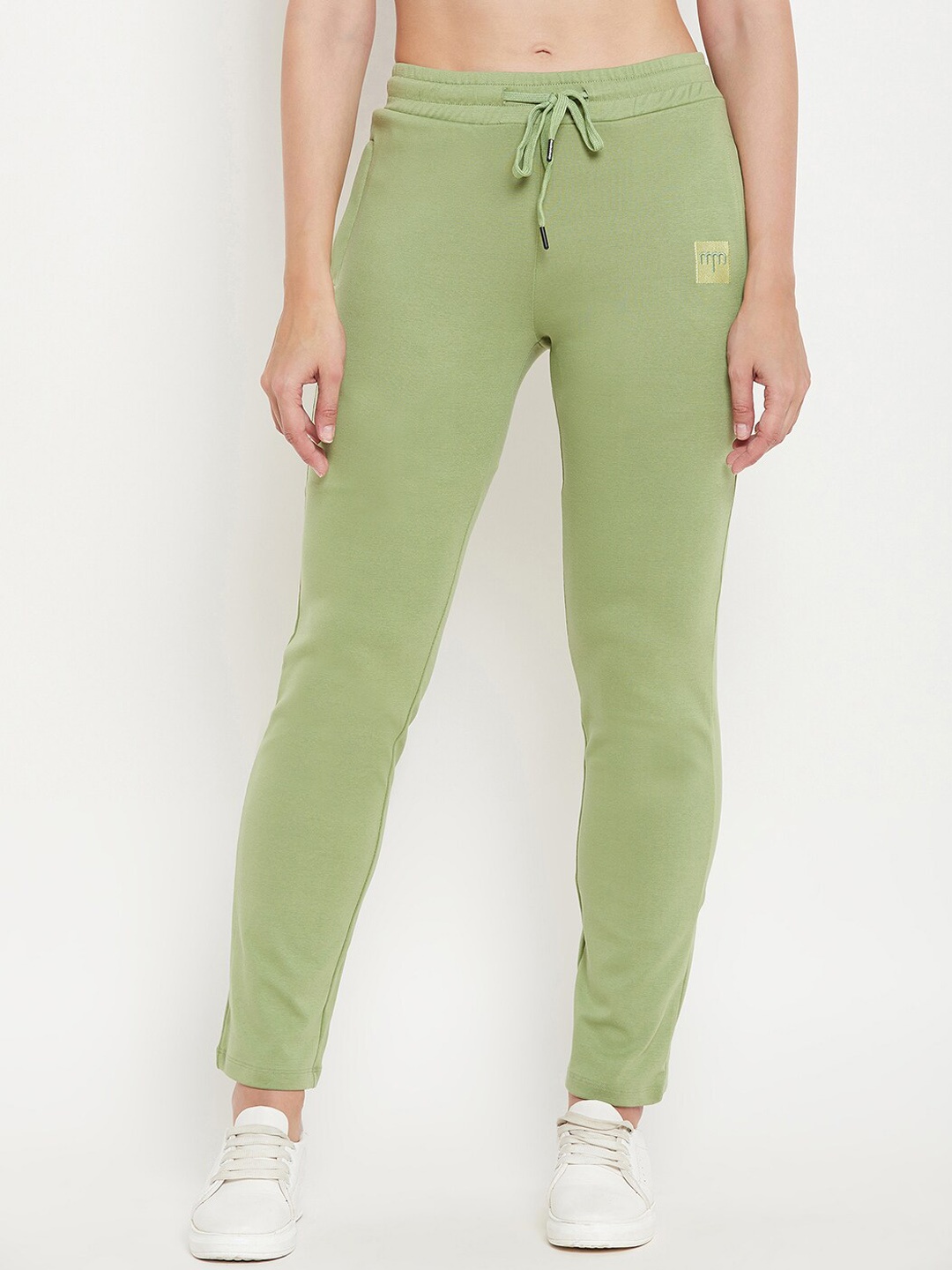 

Madame Women Regular Fit Cotton Track Pants, Green