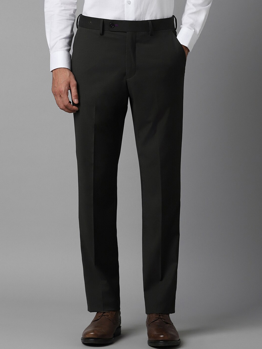 

Luxure by Louis Philippe Men Slim Fit Formal Trousers, Black