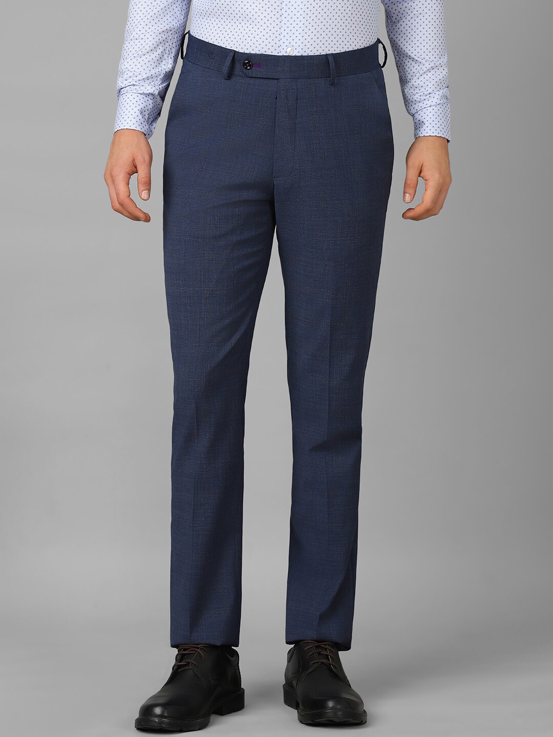 

Luxure by Louis Philippe Men Slim Fit Formal Trousers, Blue