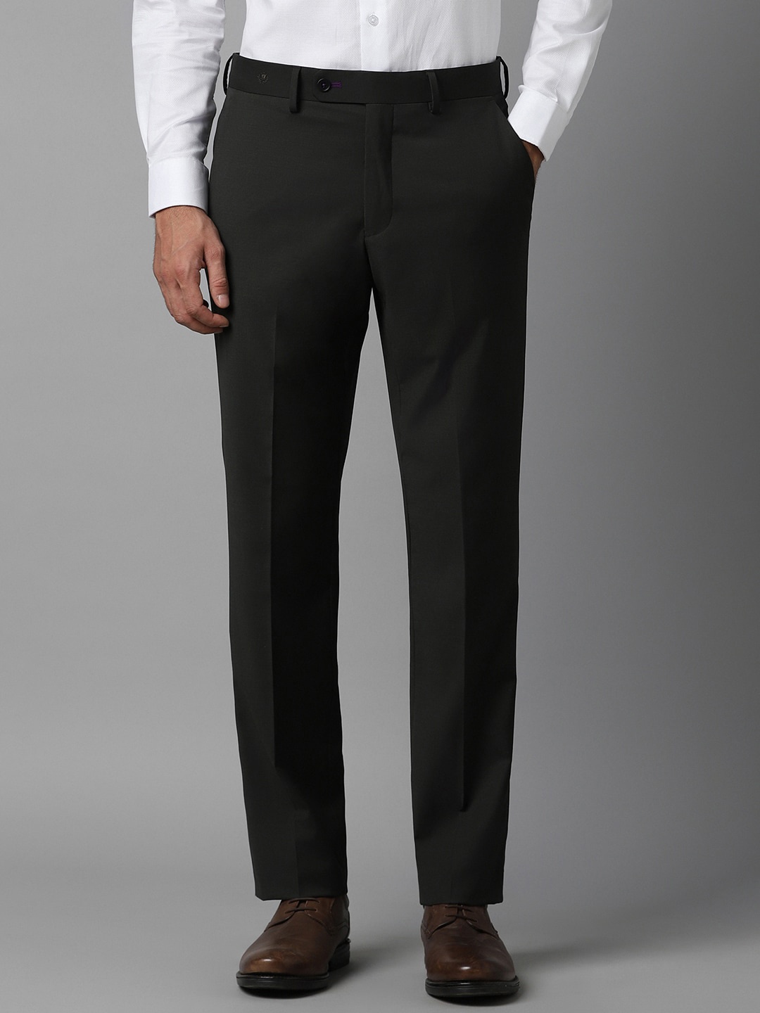 

Luxure by Louis Philippe Men Slim Fit Formal Trousers, Black