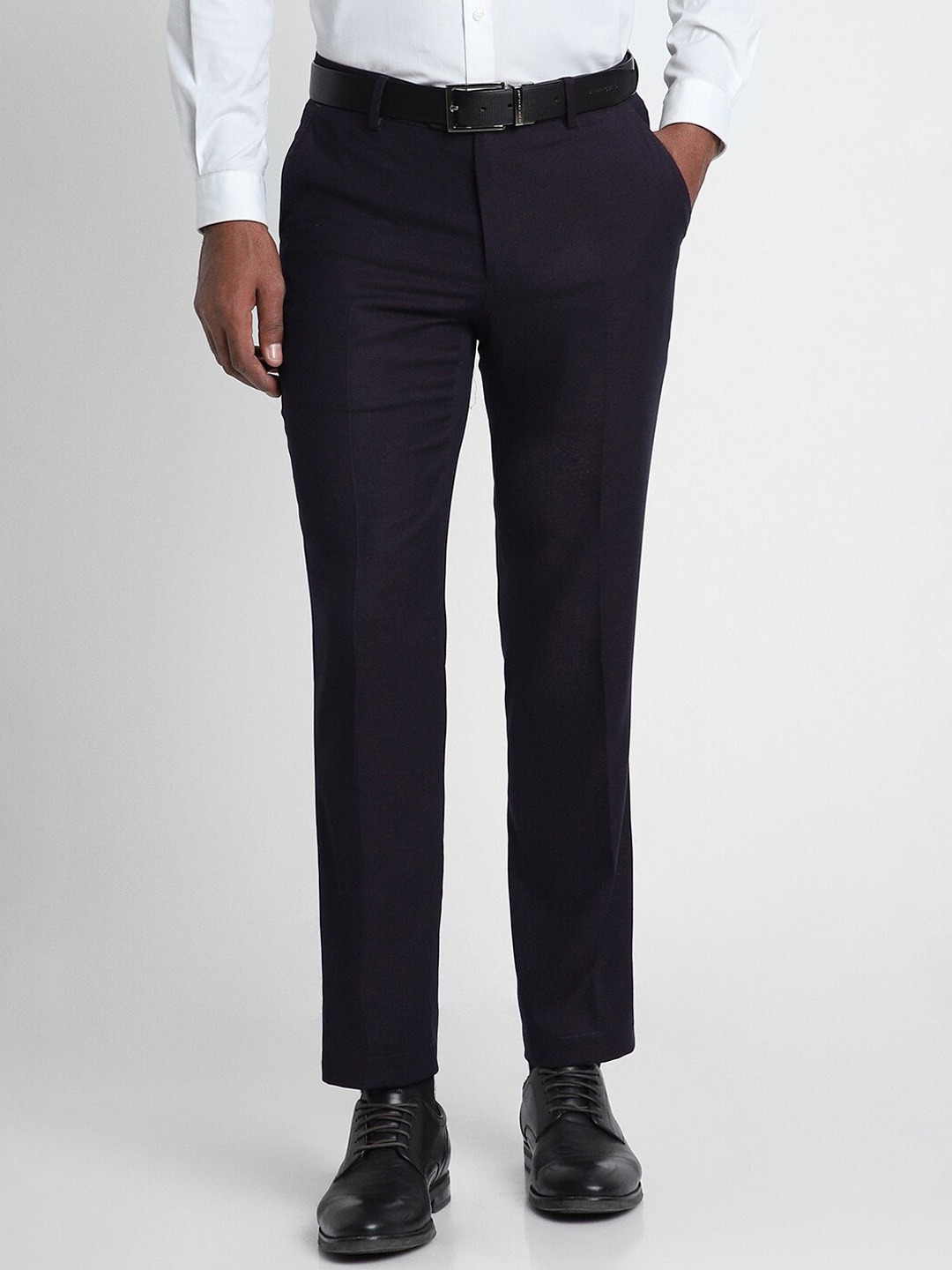 

Peter England Elite Men Purple Slim Fit Trousers