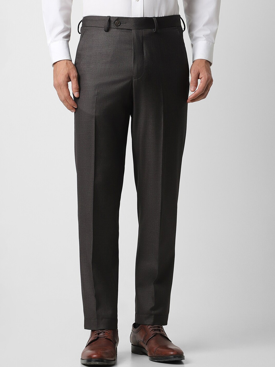 

Van Heusen Men Mid-Rise Trousers, Grey