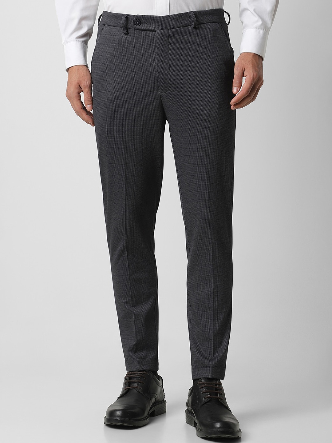 

Van Heusen Men Mid-Rise Trousers, Grey