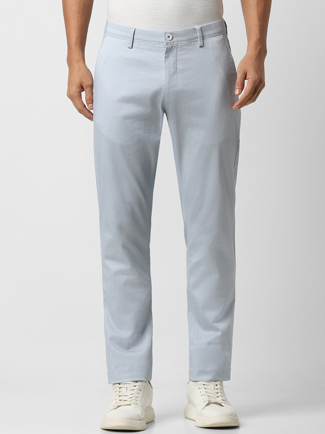 

Van Heusen Sport Men Textured Slim Fit Trousers, Blue
