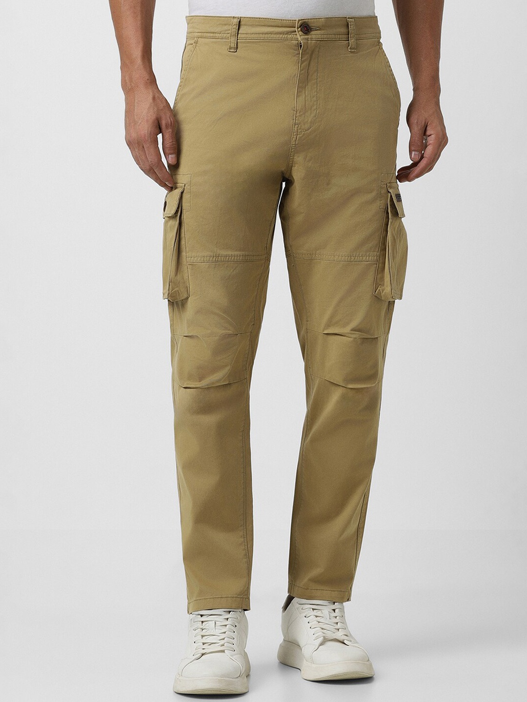 

Van Heusen Sport Men Mid-Rise Regular Fit Cargos Trousers, Khaki