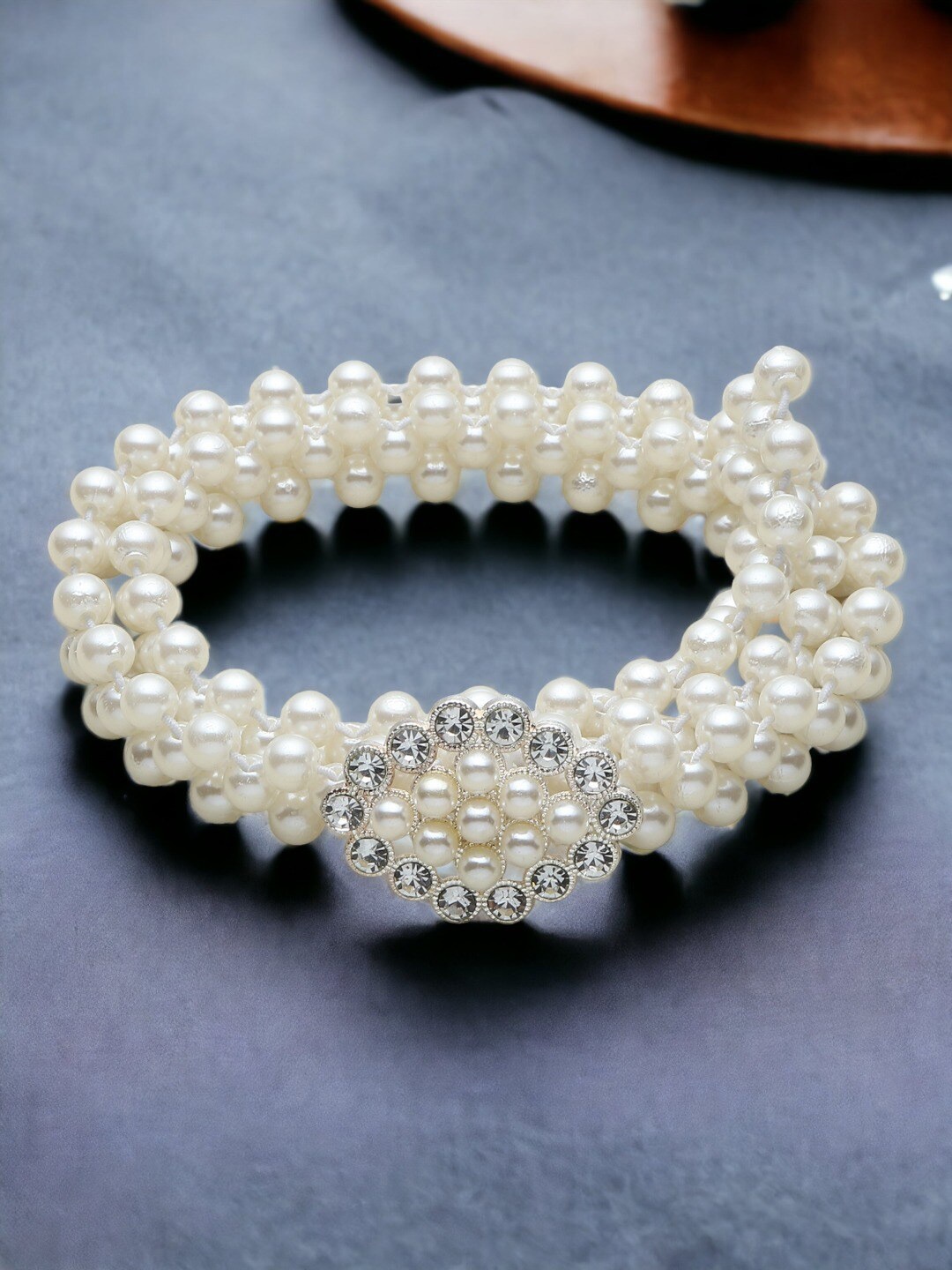 

DressBerry Women White Embellished Belt