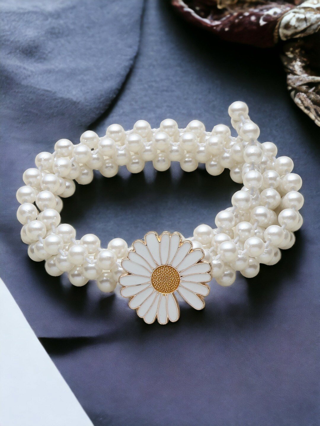 

DressBerry Women White Embellished Belt