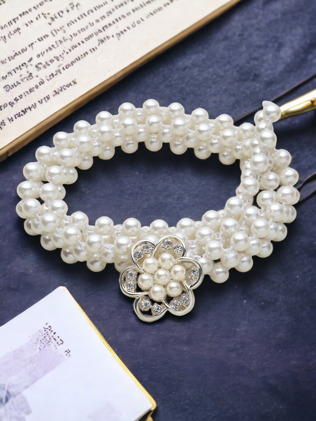 

DressBerry Women White Embellished Belt