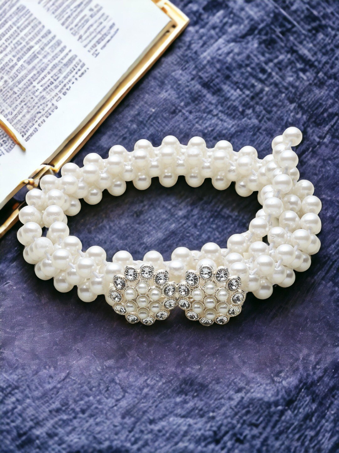 

DressBerry Women White Embellished Belt