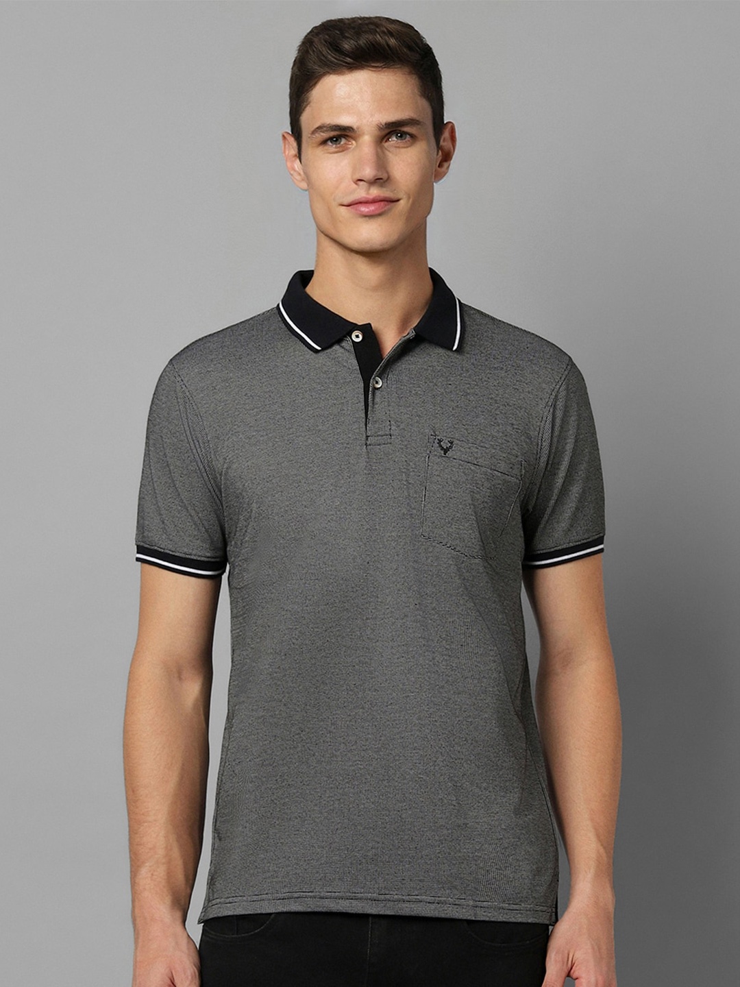 

Allen Solly Polo Collar Short Sleeves T-shirt, Grey