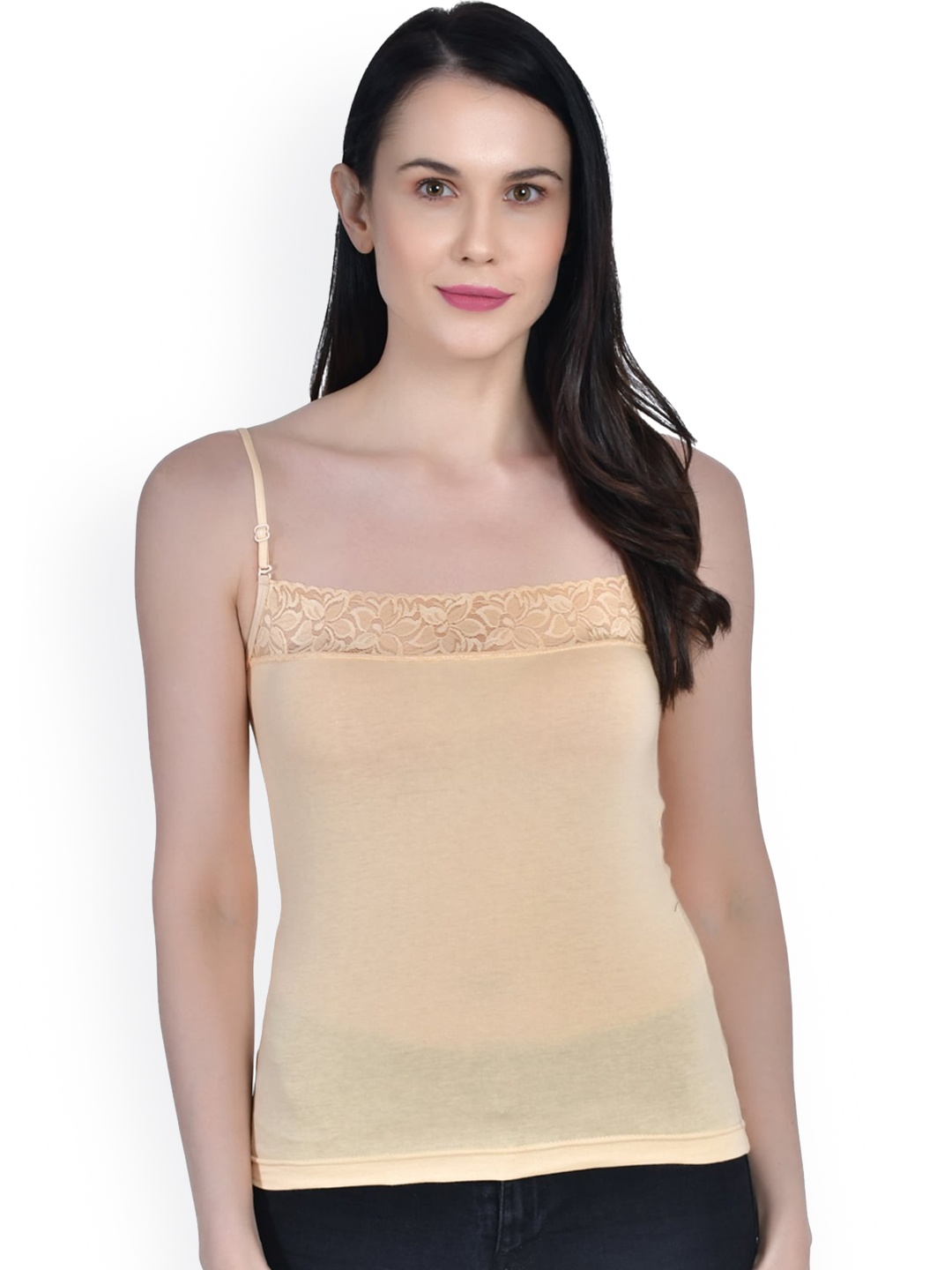 

Aimly Cotton Non-Padded Camisole, Beige