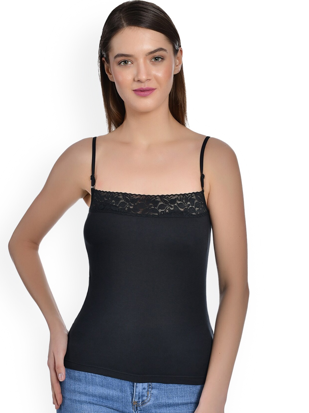 

Aimly Cotton Non-Padded Camisole, Black