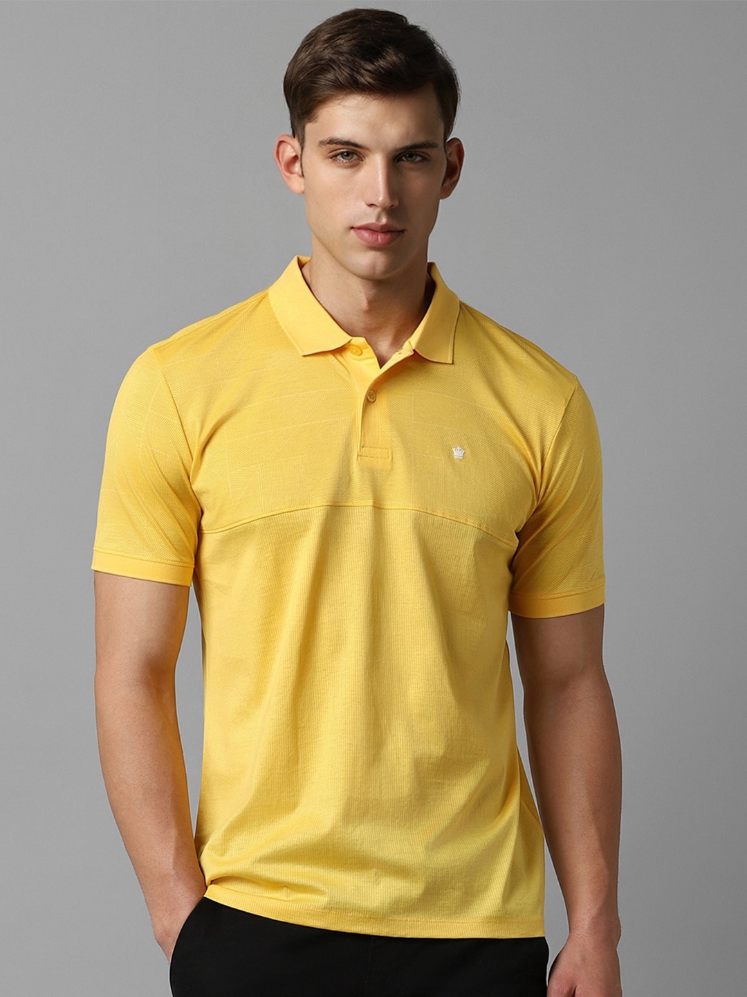 

Louis Philippe Sport Polo Collar Pure Cotton T-shirt, Yellow
