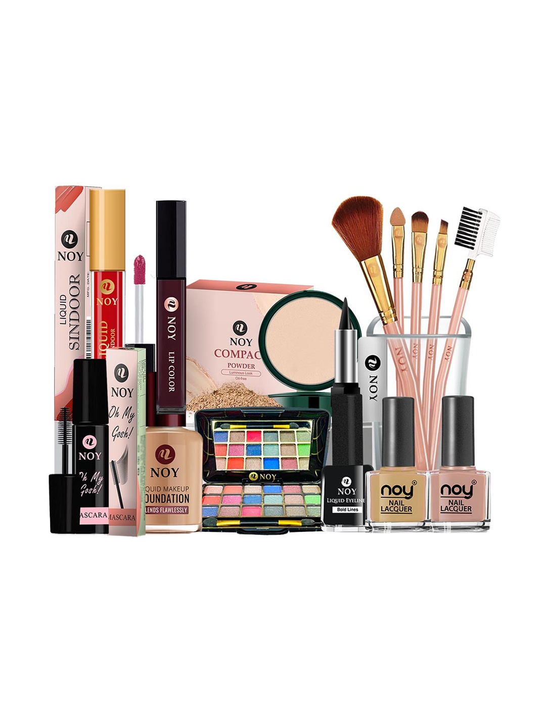 

NOY 15 Pcs Harmony Makeup Combo - Seamless Blend Of Beauty Essentials - Combo No 185, Multi