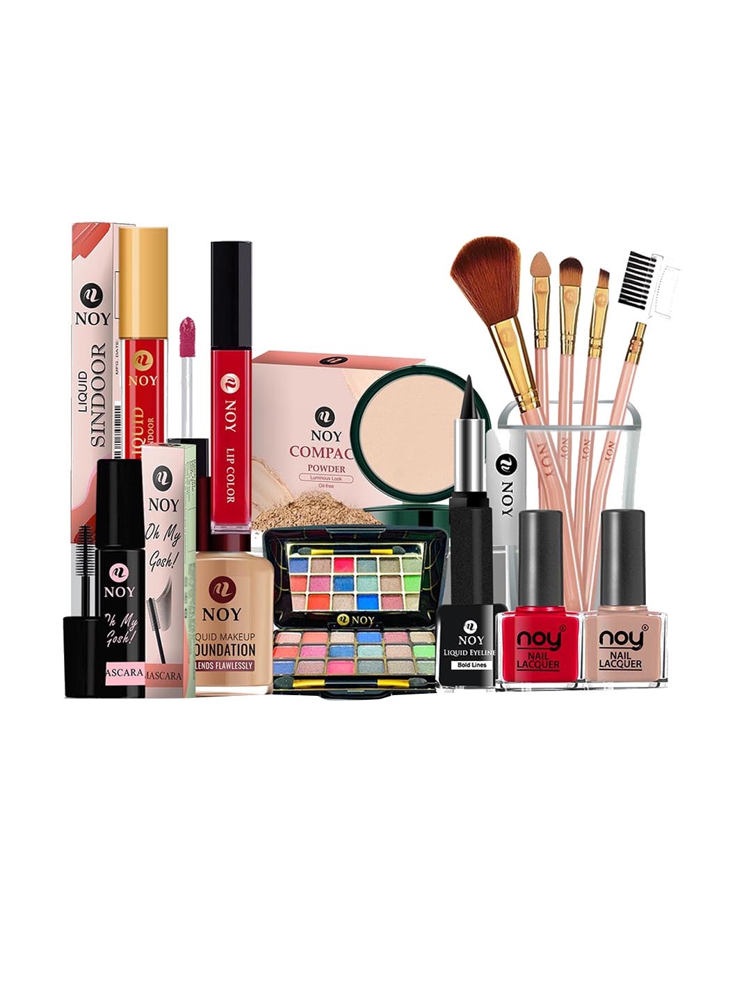 

NOY Essentials Makeup Combo - Must-Have Pairings For Effortless Glam - Combo No 576, Red