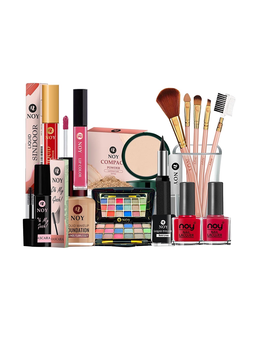 

NOY Set Of 15 Makeup Gift Set - NO#566, Red