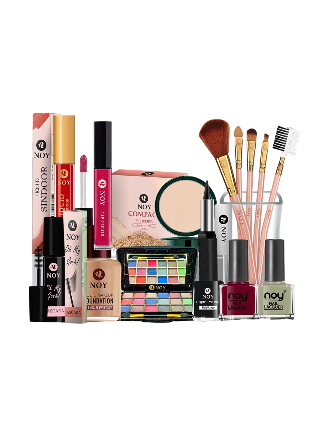 

NOY Set Of 15 Makeup Gift Set - NO#468, Red