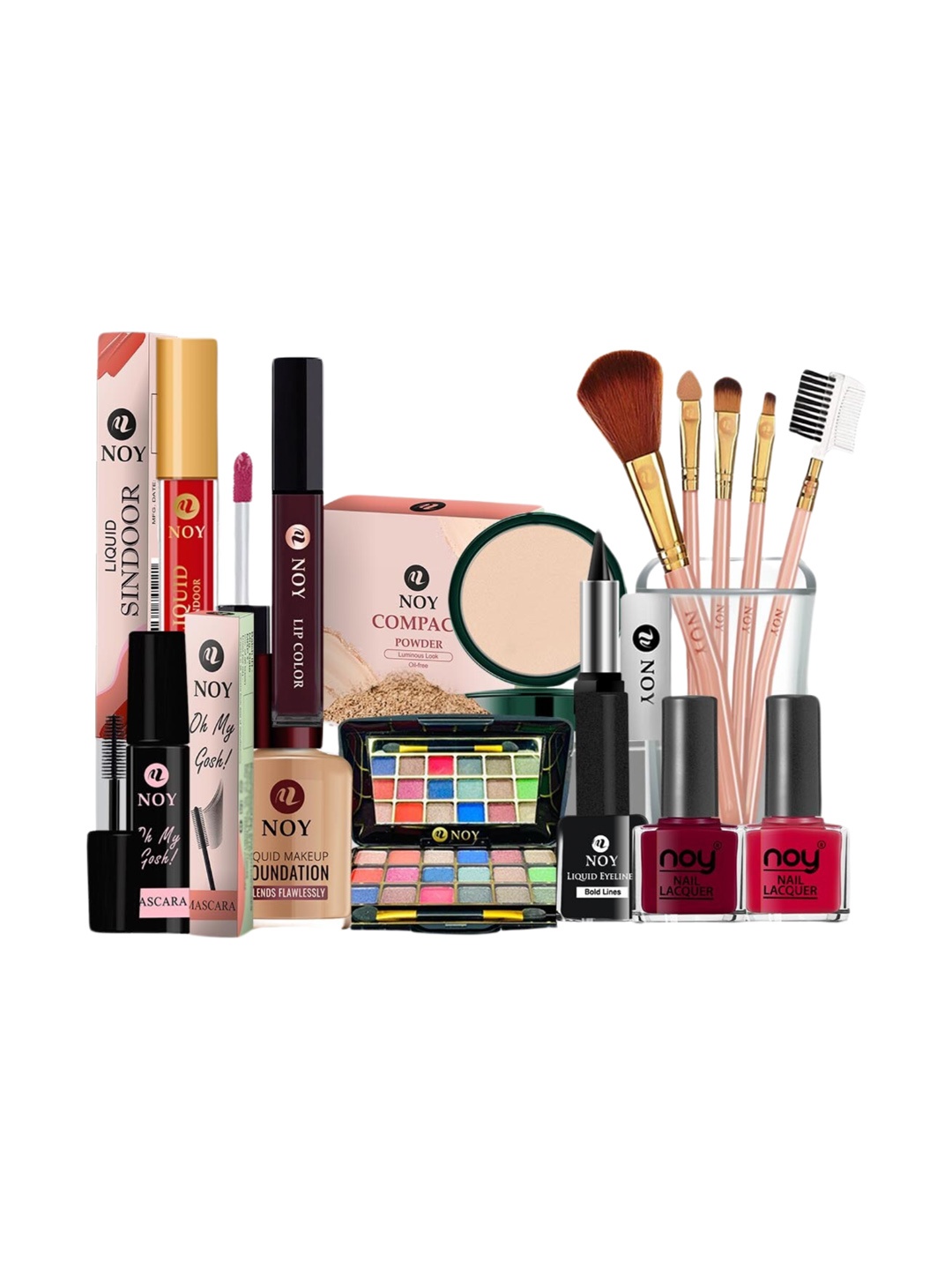 

NOY Set Of 15 Makeup Gift Set - NO#497, Red