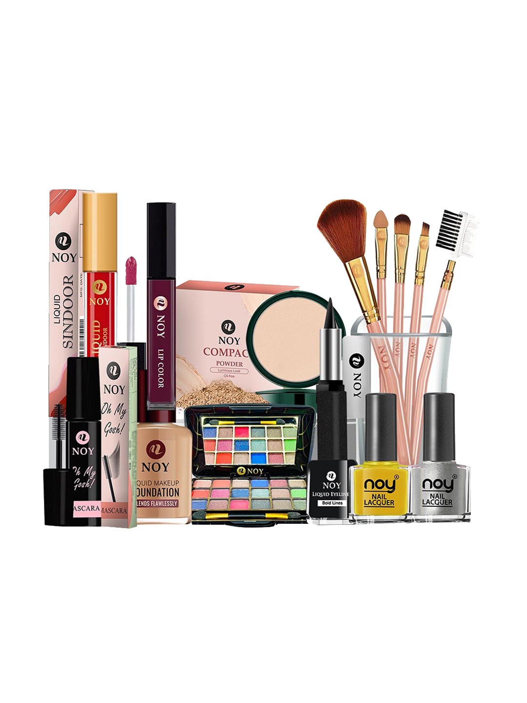 

NOY 15 Pcs Glamour Makeup Combo- Achieve Red Carpet-Worthy Beauty Every Time- Combo No 186, Multi