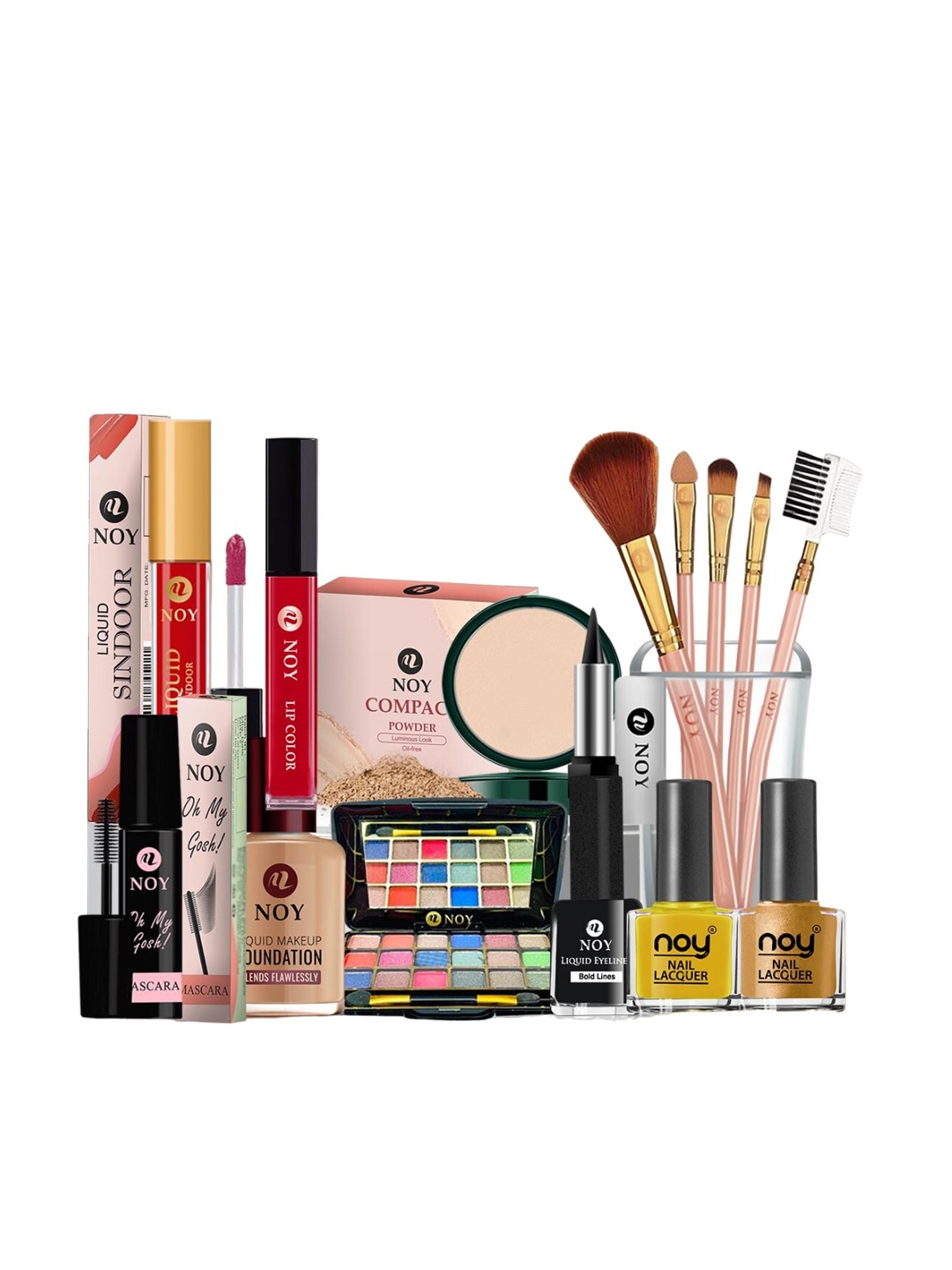 

NOY 15 Pcs Essentials Makeup Combo - Must-Have Pairings For Effortless Glam - Combo No 376, Multi