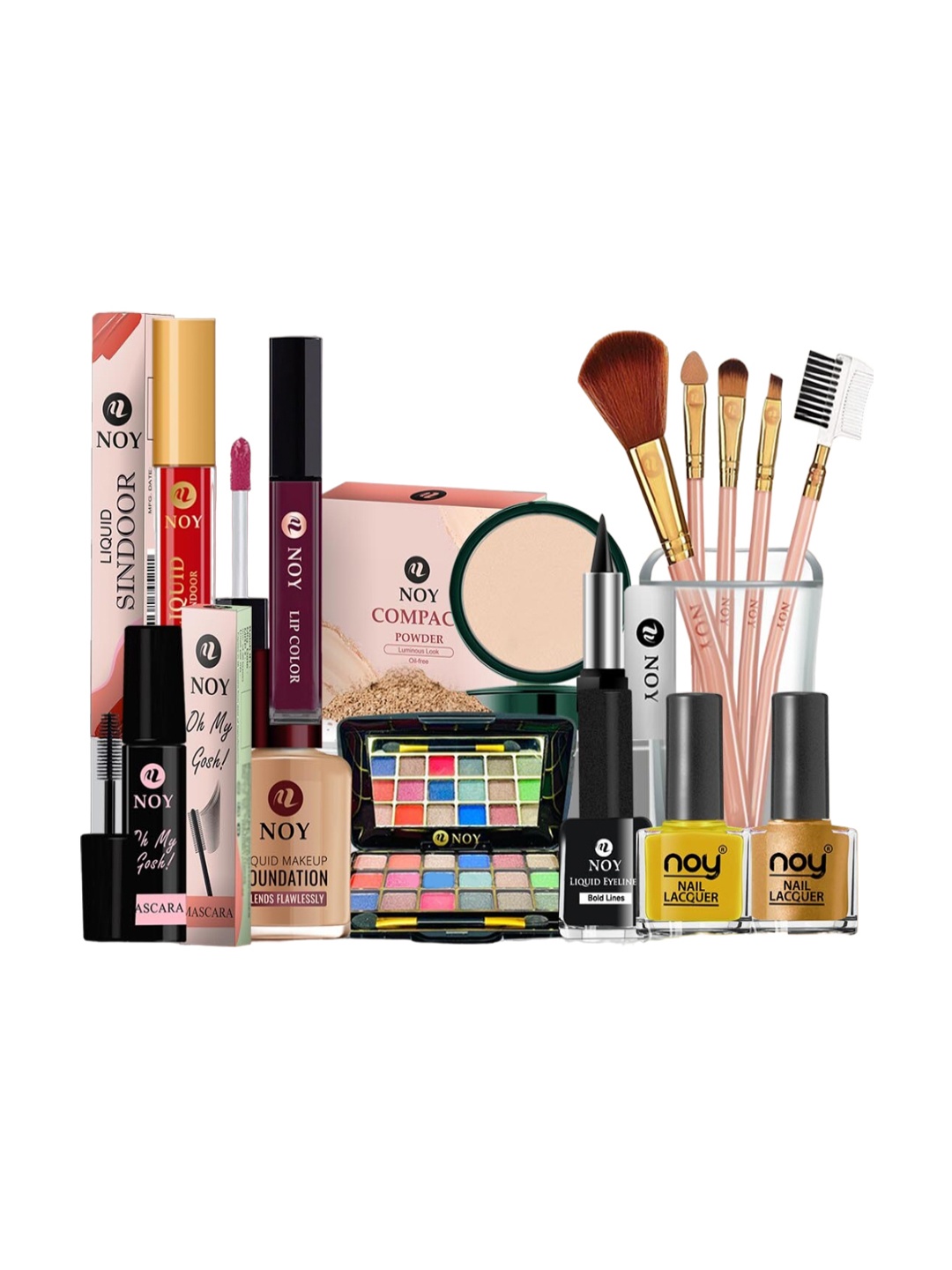 

NOY 15 Pcs Enigma Makeup Combo - Mysterious Match For Mesmerizing Looks - Combo No 373, Multi