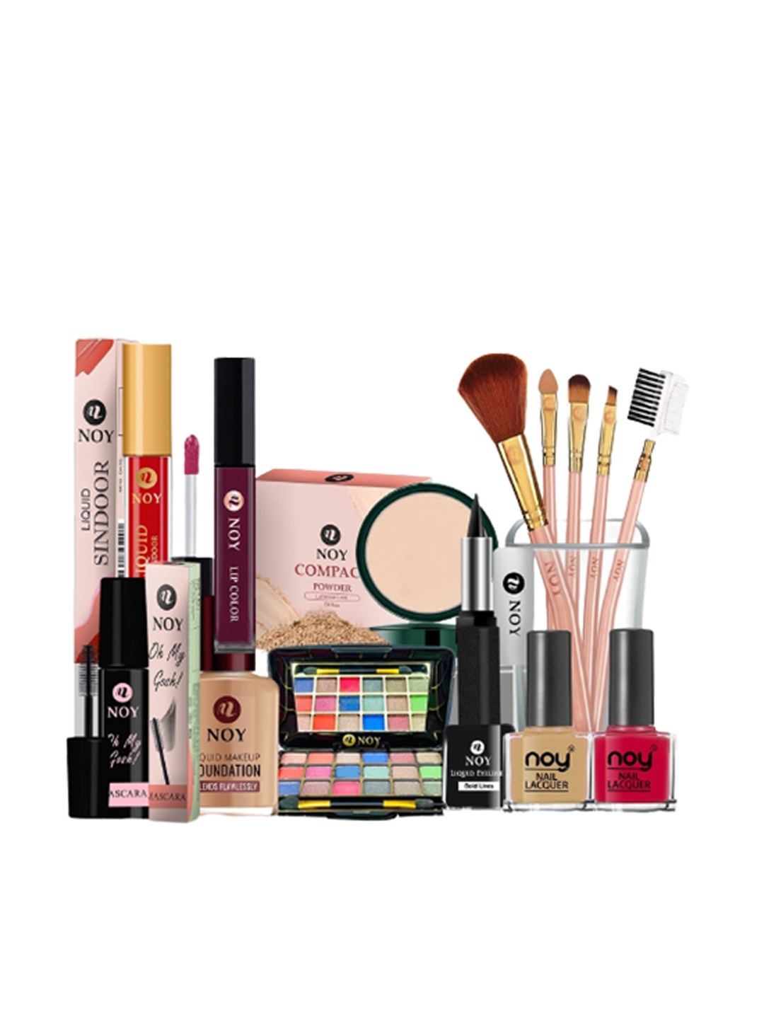 

NOY 15 Pcs Enigma Makeup Combo - Mysterious Match For Mesmerizing Looks - Combo No 173, Multi