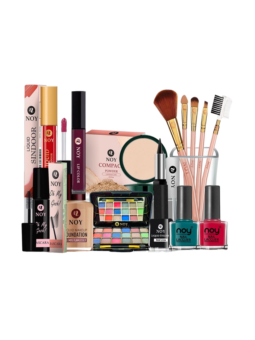 

NOY 15 Pcs Icona Makeup Combo - Iconic Fusion For Unforgettable Beauty - Combo No 325, Multi