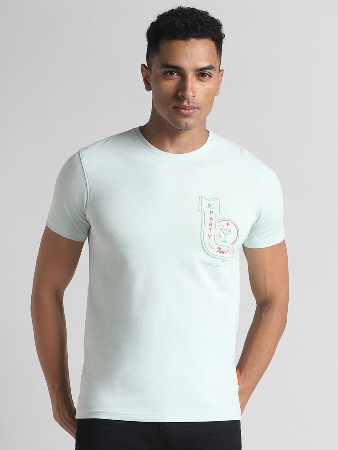 

SIMON CARTER LONDON Typography Printed T-shirt, Blue