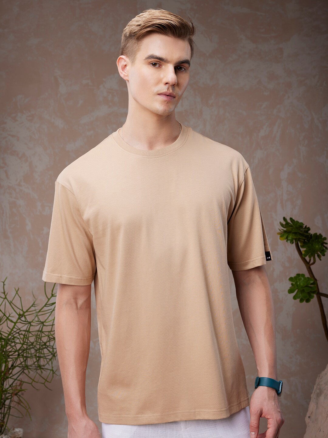 

Bewakoof American Pima Oversized T-shirt, Brown